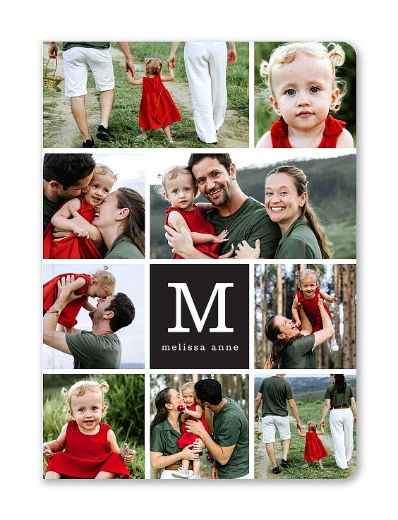 Initial Collage Custom Softcover Journals