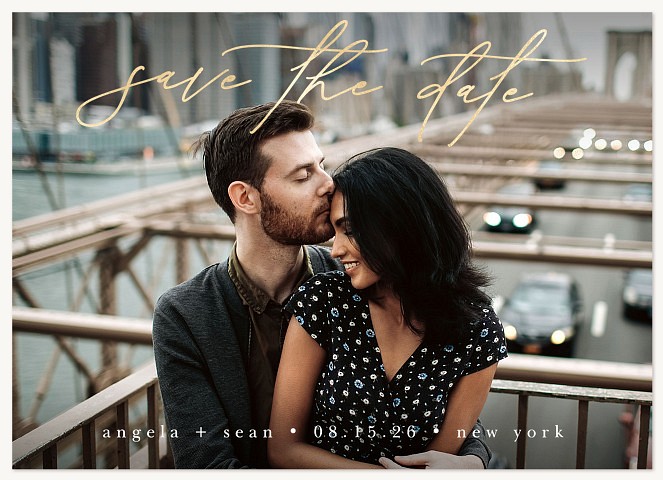 Top Script Save the Date Cards