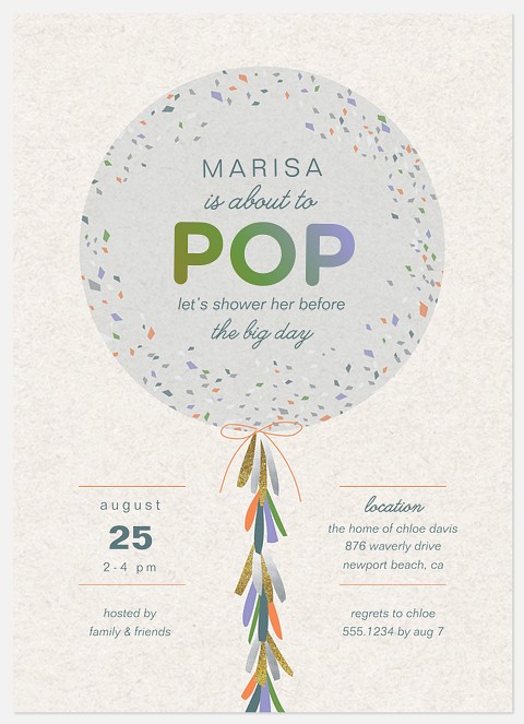 Pop Baby Shower Invitations