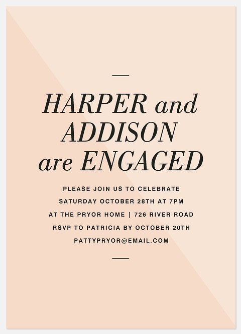 Contemporary Pairing Engagement Party Invitations