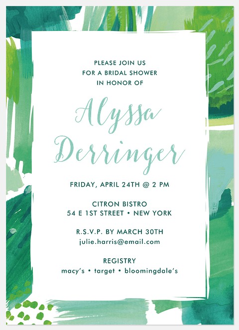 Brushed Inspiration Bridal Shower Invitations