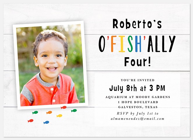 O'Fish'ally Kids' Birthday Invitations