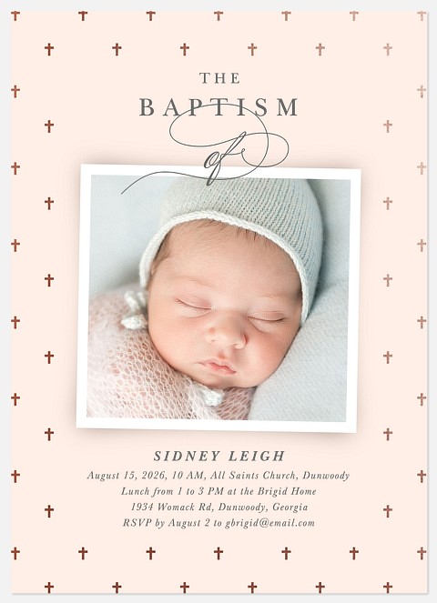 Bright & Blessed Baptism Christening Invitations