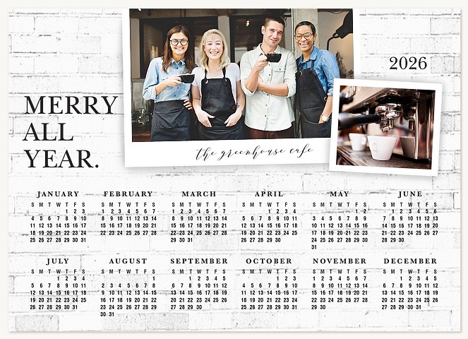 Painted Brick Business Holiday Cards