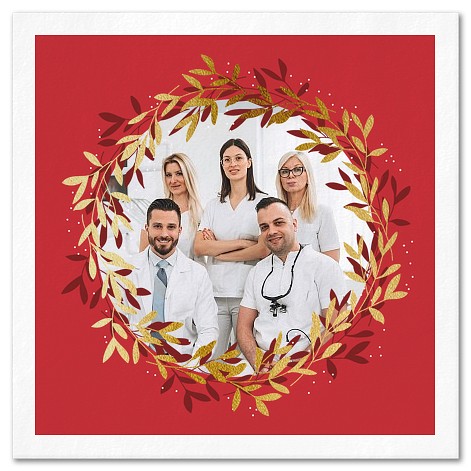 Gilded Wreath Custom Napkins