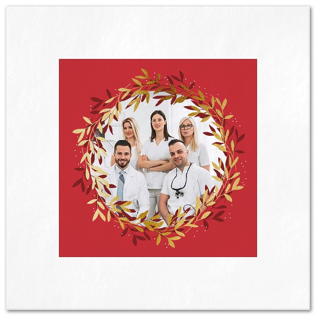 Gilded Wreath Custom Napkins