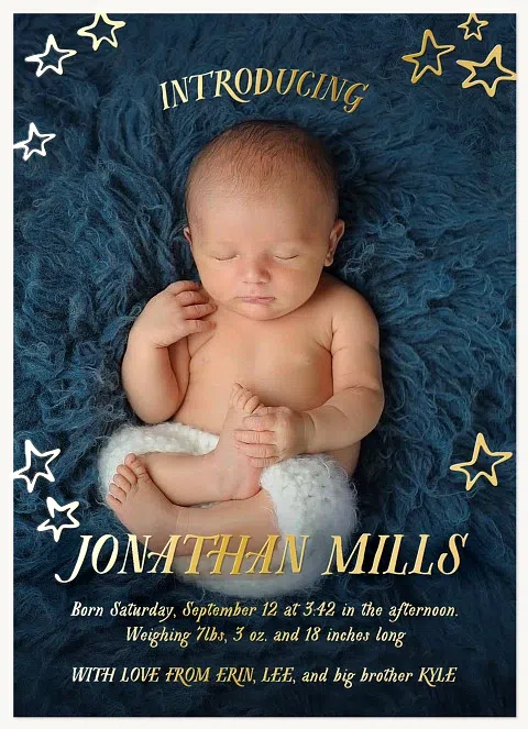 Starlit Intro Baby Announcements