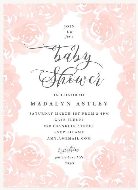 Rose Garden Baby Shower Invites