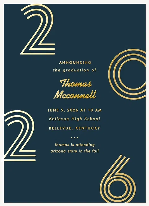 Inline Year Graduation Invitations