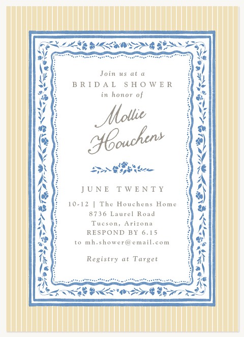 Something Borrowed Bridal Shower Invitations