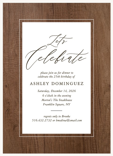 Rustic Elegance Party Invitations