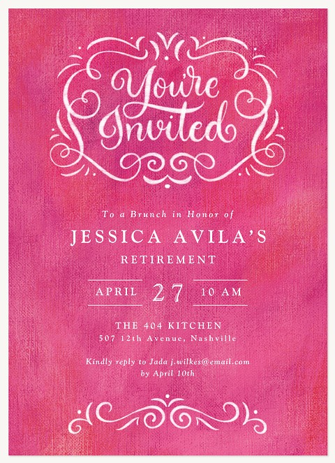 Pink Sunset Party Invitations