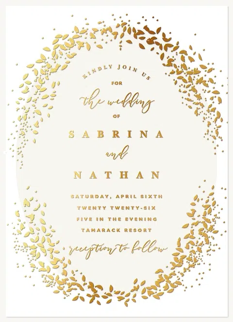 Delicate Wreath Wedding Invitations