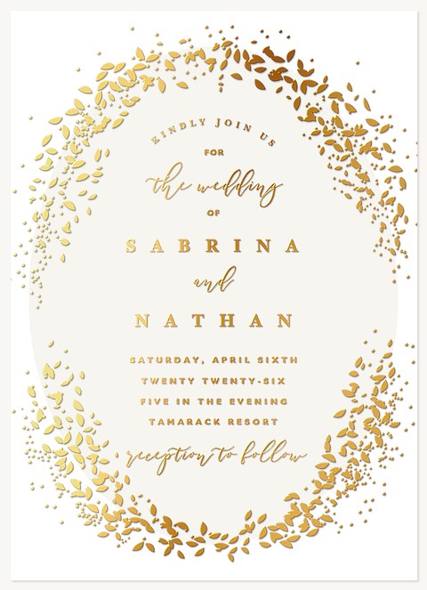 Delicate Wreath Wedding Invitations