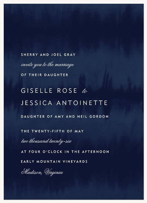Modern Ink Wedding Invitations