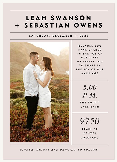 Breaking News Wedding Invitations