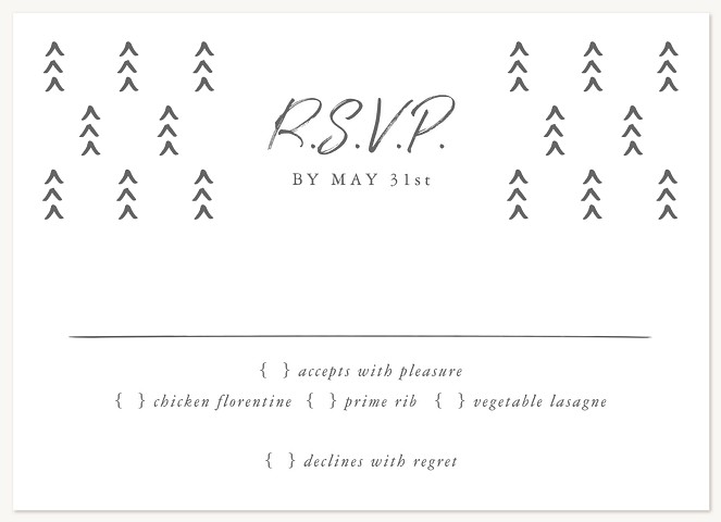 Modern Signature Wedding RSVP Cards