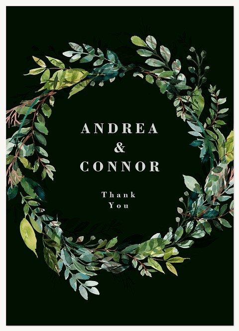 Natural Wreath Thank You Cards 