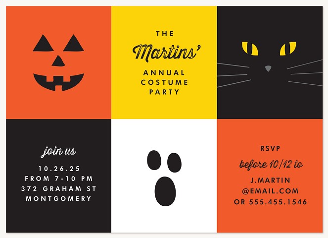 Halloween Icons Halloween Party Invitations