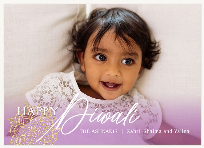 Ornament Overlay Diwali Holiday Cards