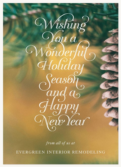 Pine Bough Realtor Christmas Cards