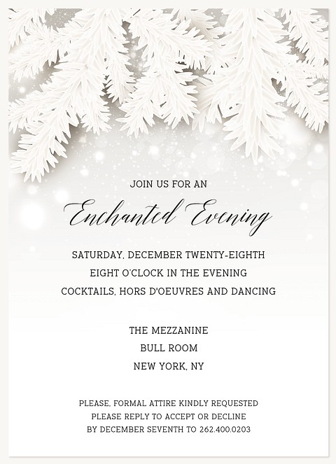 Enchanted Winter Holiday Party Invitations