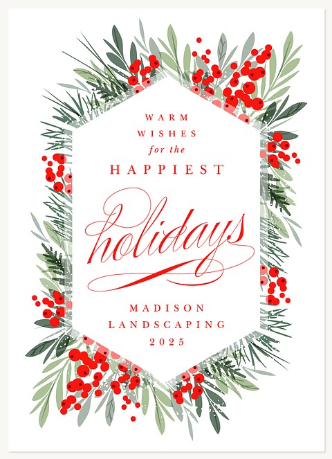 Woodland Sprigs Business Holiday Cards