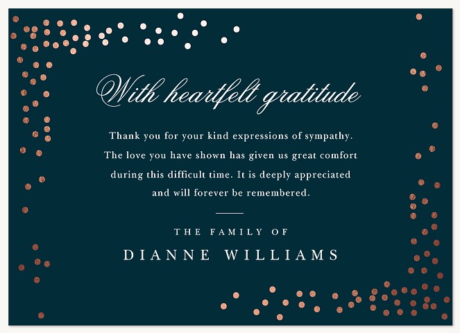 Confetti Corners Memorial & Sympathy Cards