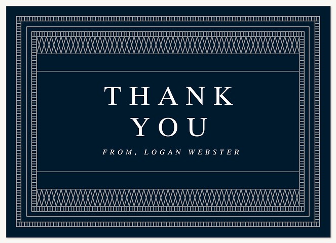 Artisan Border Graduation Thank You Cards