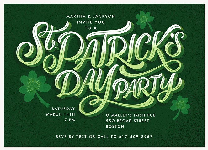 Shamrock Shindig Party Invitations
