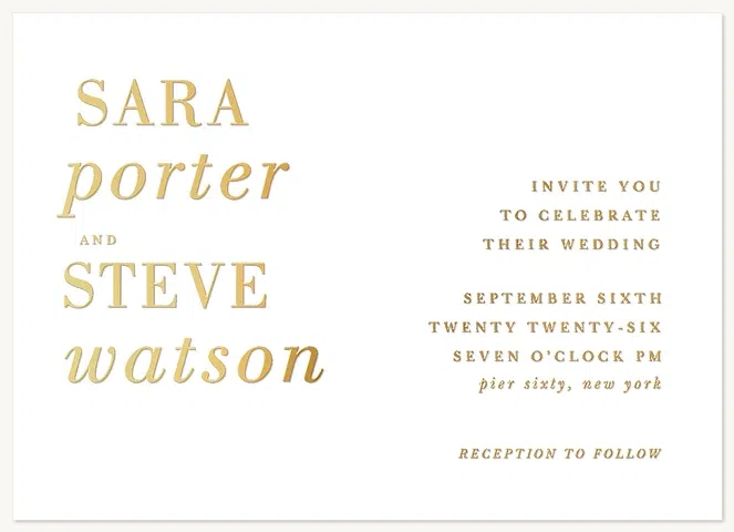 Uptown Wedding Invitations