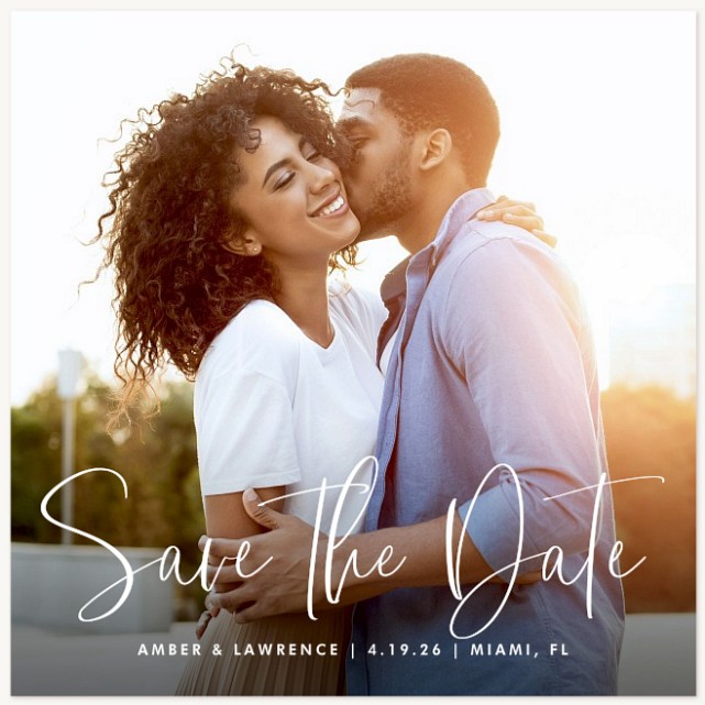 Fine Script Save the Date Cards