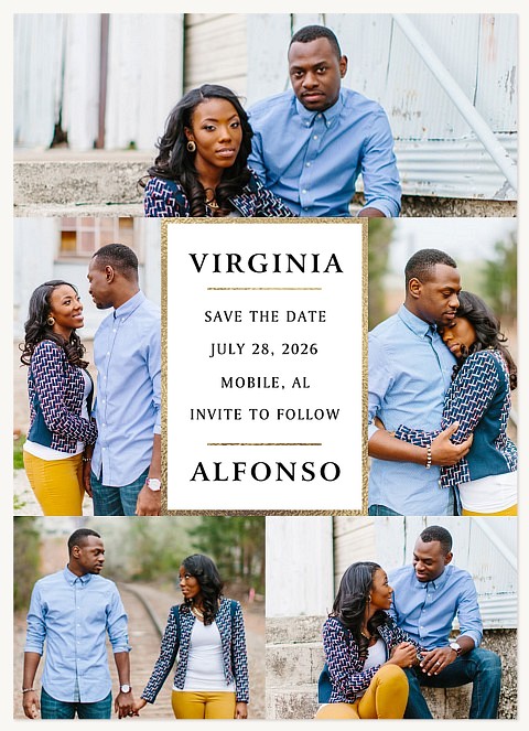 Stylish Collage Save the Date Cards