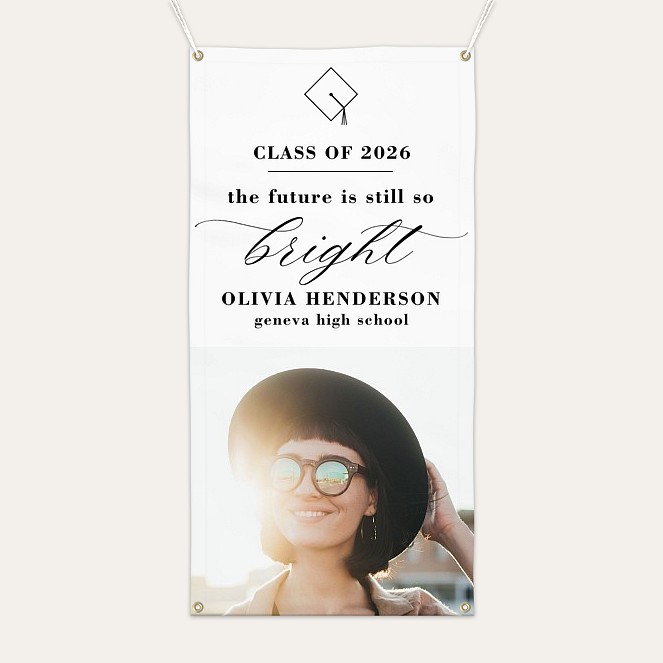 Still Bright Graduation Photo Banner  Custom Banners