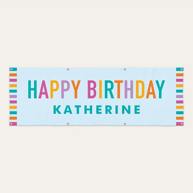 Festive Colors Birthday Banner Custom Banners