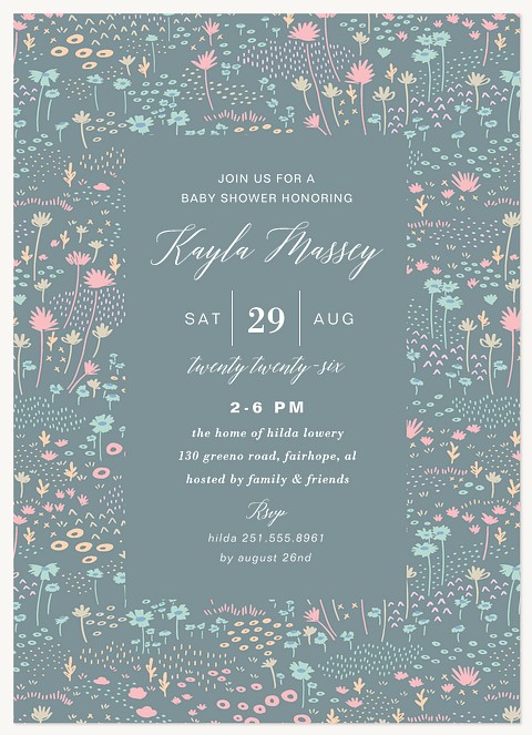 Ditsy Floral Baby Shower Invites