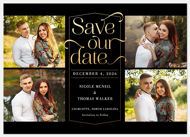 Sophistication Save the Date Photo Cards