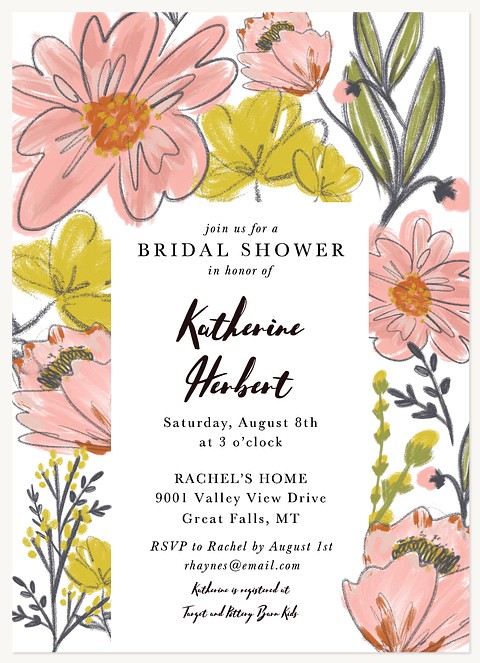 Garden Party Bridal Shower Invitations
