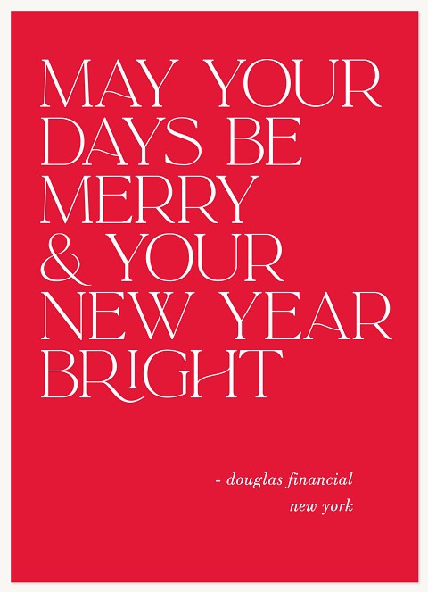 Simply Stated Business Holiday Cards