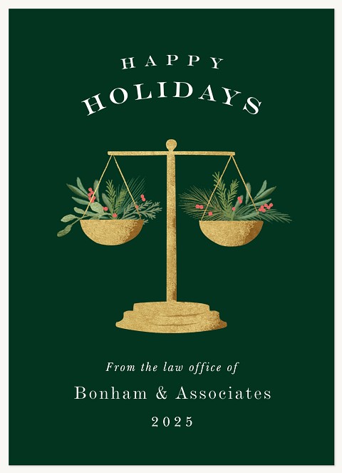 Decorated Law Business Holiday Cards