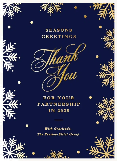 Formal Snow Business Holiday Cards