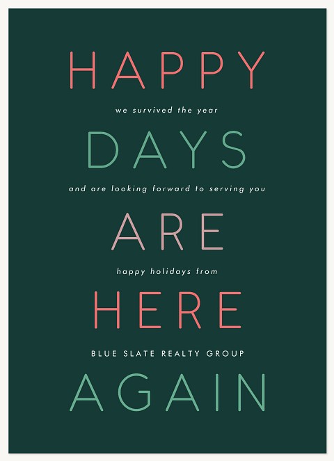 Happy Days Business Holiday Cards