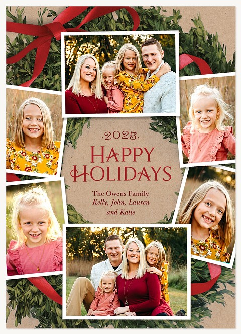 Boxwood Wreath Christmas Cards