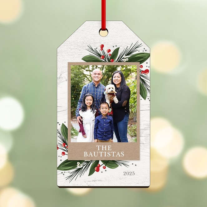 Christmas Greenery Personalized Ornaments