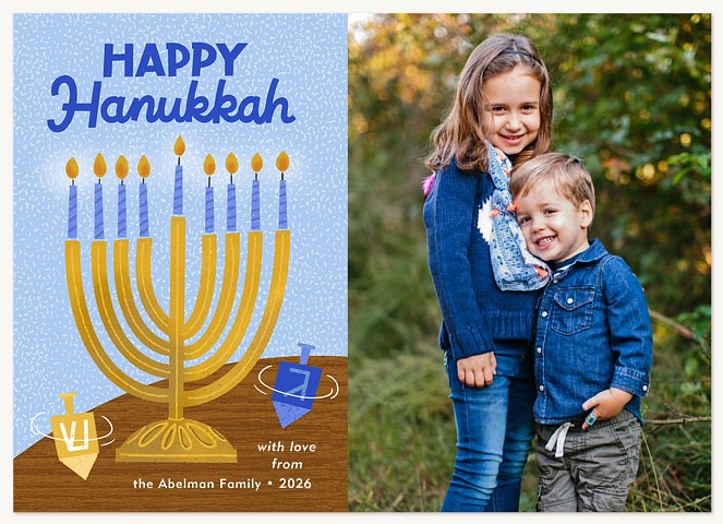 Eight Candles Hanukkah Cards