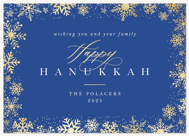 Fanciful Snow Hanukkah Cards