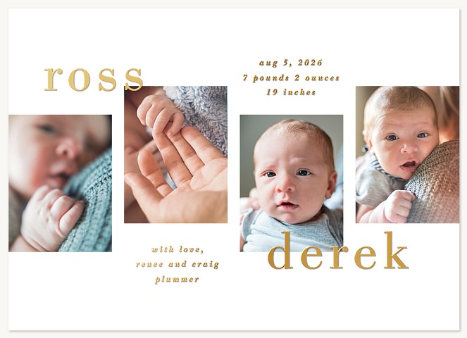 Cherished Collage Baby Announcements