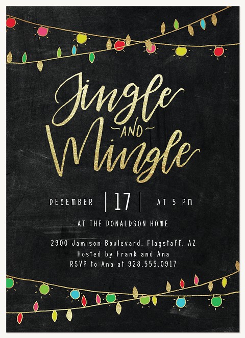 Jolly Lights Holiday Party Invitations
