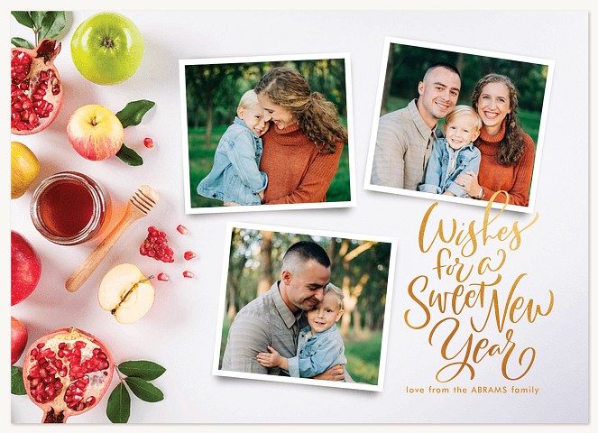 Golden Sweets Rosh Hashanah cards