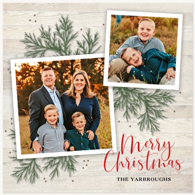 Farmhouse Greens Personalized Holiday Cards